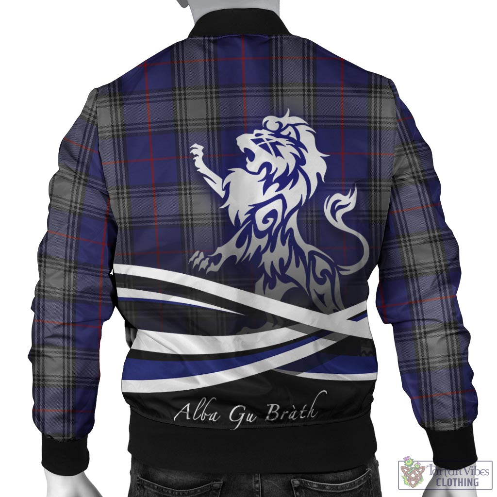 Tartan Vibes Clothing Kinnaird Tartan Bomber Jacket with Alba Gu Brath Regal Lion Emblem