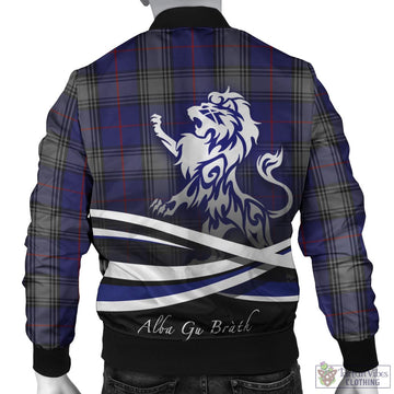 Kinnaird Tartan Bomber Jacket with Alba Gu Brath Regal Lion Emblem