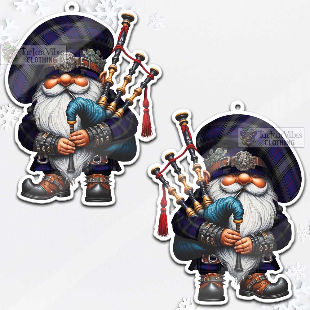 Tartan Vibes Clothing Kinnaird Tartan Badpiper Gnome Christmas Ornament