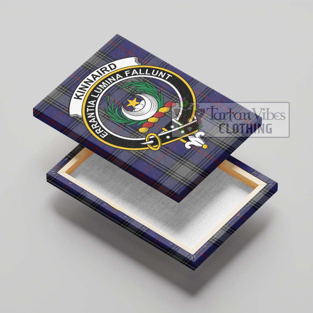 Kinnaird Tartan Canvas Print Wall Art with Family Crest - Tartan Vibes Clothing