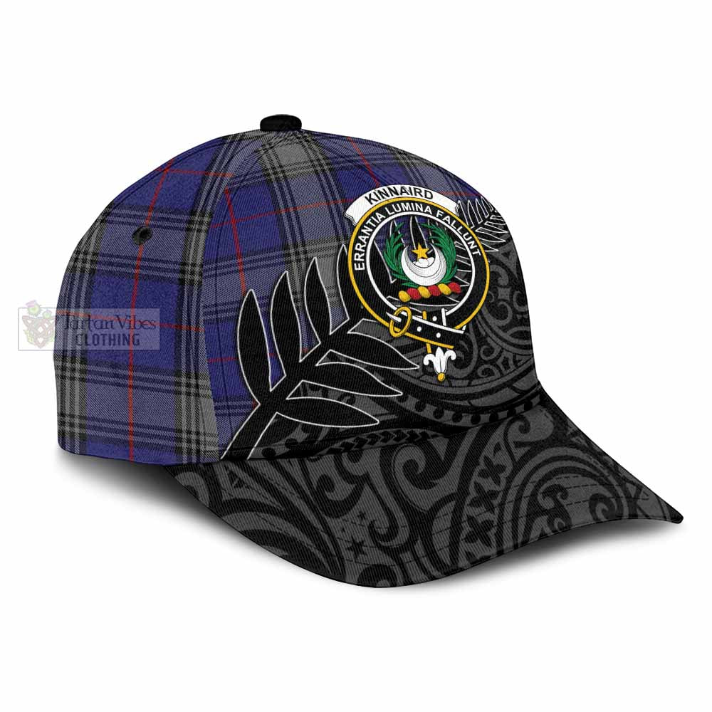 Tartan Vibes Clothing Kinnaird Tartan Classic Cap with New Zealand Silver Fern Half Style