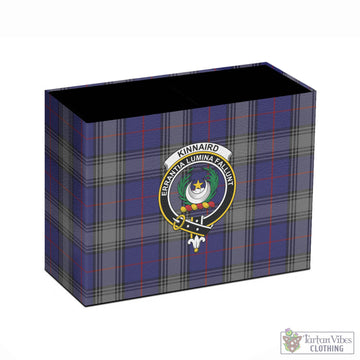 Kinnaird Tartan Pen Holder with Family Crest