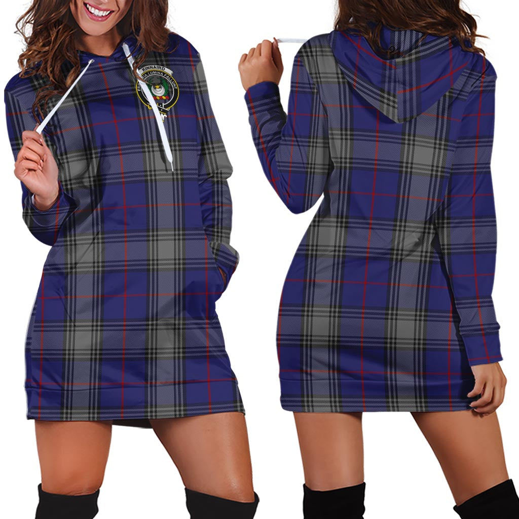 Kinnaird Tartan Hoodie Dress with Family Crest - Tartan Vibes Clothing