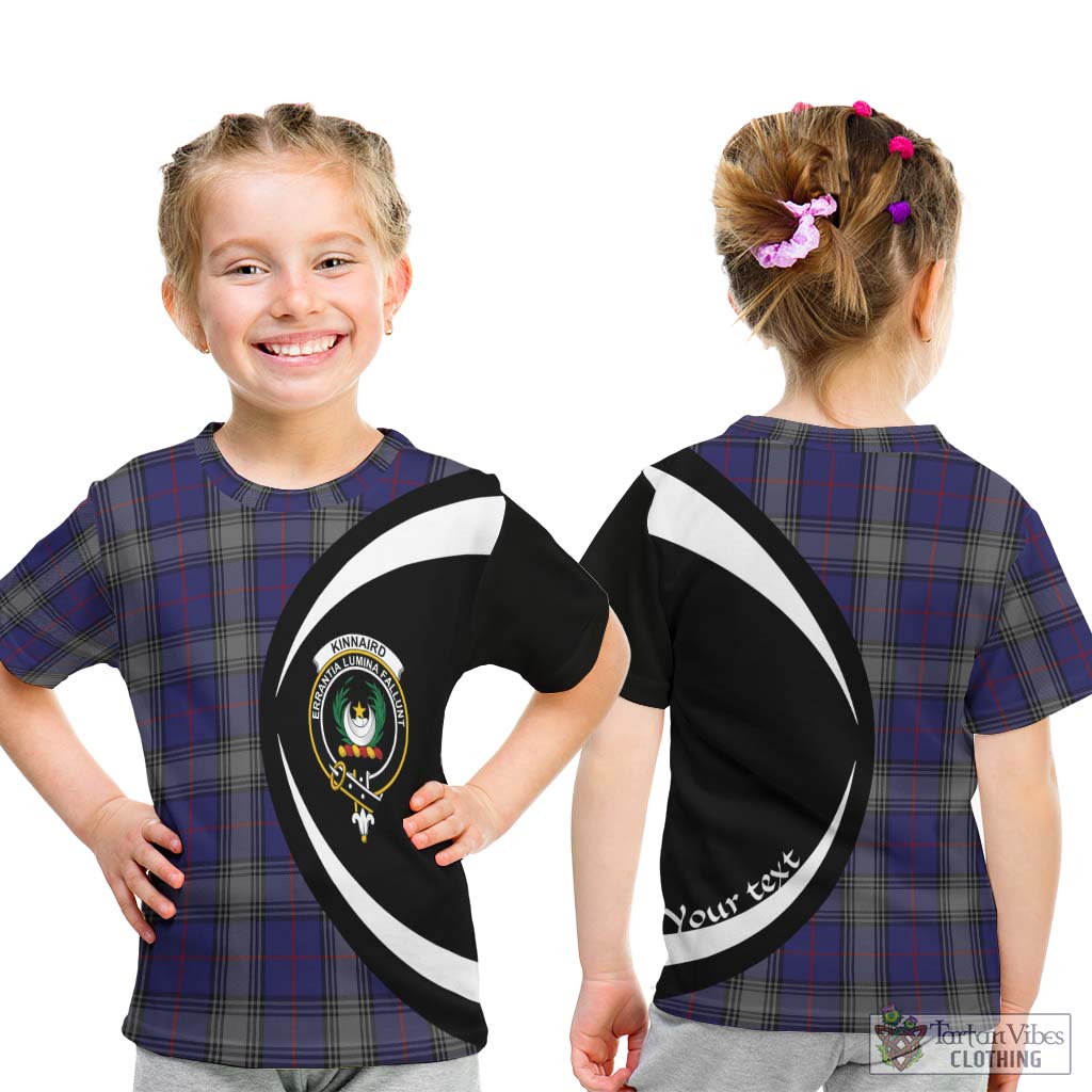 Kinnaird Tartan Kid T-Shirt with Family Crest Circle Style - Tartan Vibes Clothing