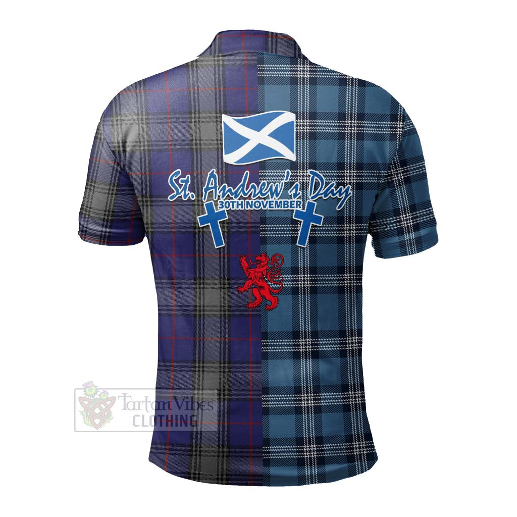 Tartan Vibes Clothing Kinnaird Tartan Polo Shirt Happy St. Andrew's Day Half Tartan Style