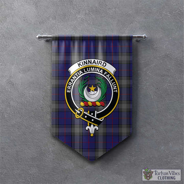 Kinnaird Tartan Gonfalon, Tartan Banner with Family Crest