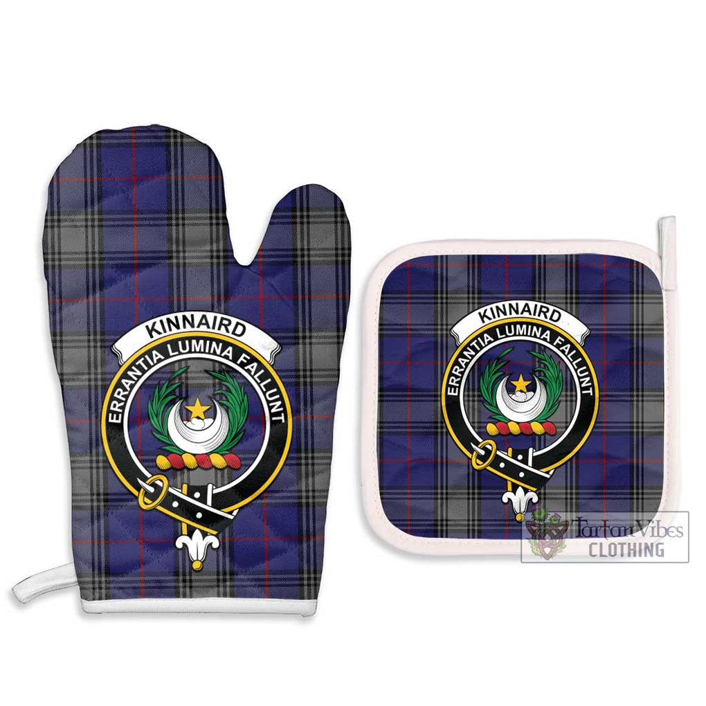 Kinnaird Tartan Combo Oven Mitt & Pot-Holder with Family Crest Combo 1 Oven Mitt & 2 Pot-Holder White - Tartan Vibes Clothing