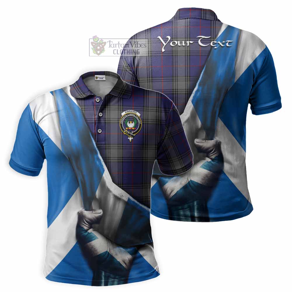 Tartan Vibes Clothing Kinnaird Tartan Polo Shirt with Family Crest Scotland Patriotic Style