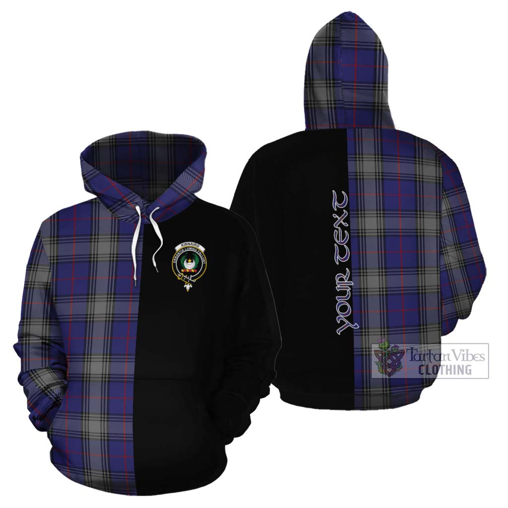 Tartan Vibes Clothing Kinnaird Tartan Cotton Hoodie with Family Crest and Half Of Me Style