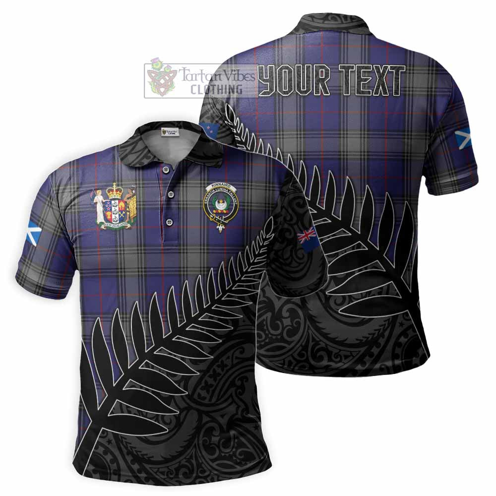 Kinnaird Crest Tartan Polo Shirt with New Zealand Silver Fern Half Style