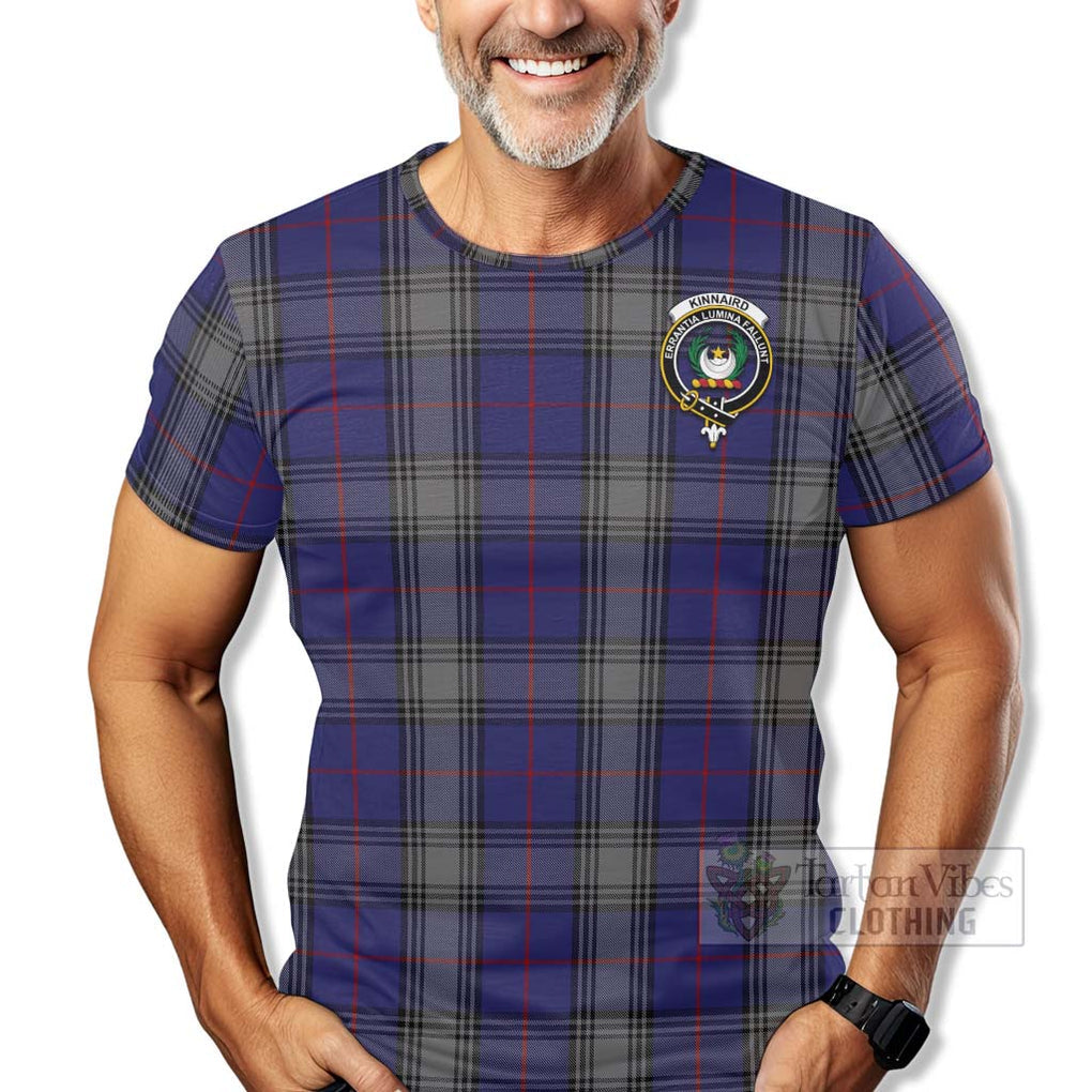 Tartan Vibes Clothing Kinnaird Tartan T-Shirt with Family Crest Celtic Skull Style