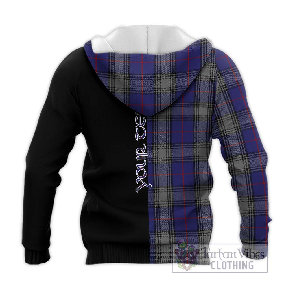 Kinnaird Tartan Knitted Hoodie with Family Crest and Half Of Me Style - Tartanvibesclothing Shop