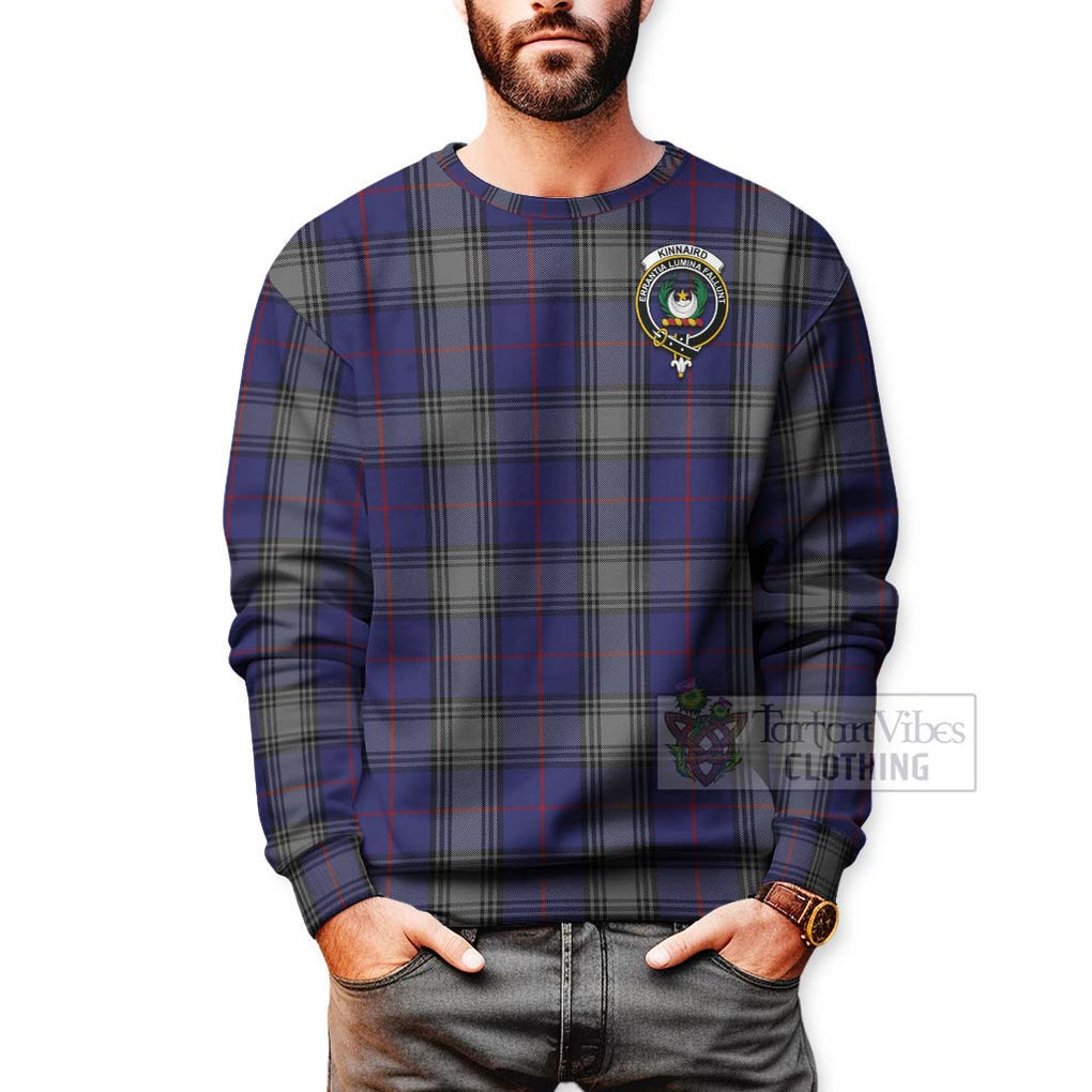 Tartan Vibes Clothing Kinnaird Tartan Sweatshirt with Family Crest and Bearded Skull Holding Bottles of Whiskey