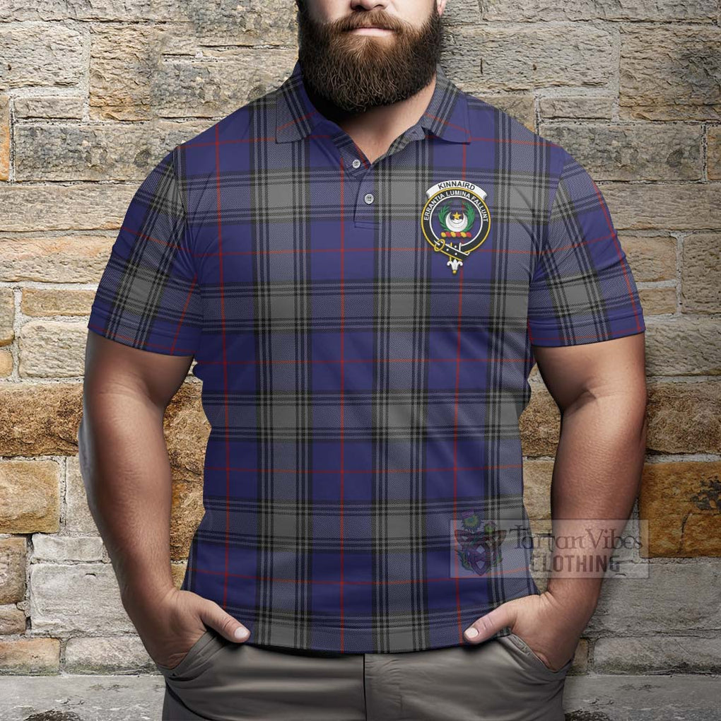 Tartan Vibes Clothing Kinnaird Tartan Polo Shirt with Family Crest Celtic Skull Style