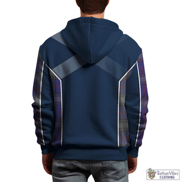 Kinnaird Tartan Hoodie with Family Crest and Lion Rampant Vibes Sport Style