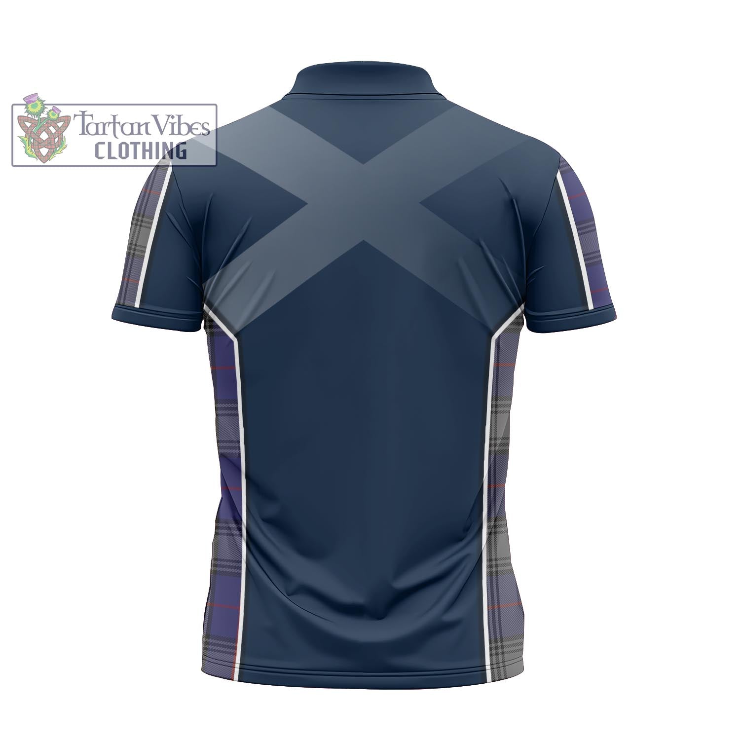 Tartan Vibes Clothing Kinnaird Tartan Zipper Polo Shirt with Family Crest and Scottish Thistle Vibes Sport Style