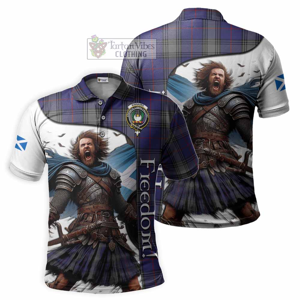 Tartan Vibes Clothing Kinnaird Crest Tartan Polo Shirt Inspired by the Freedom of Scottish Warrior