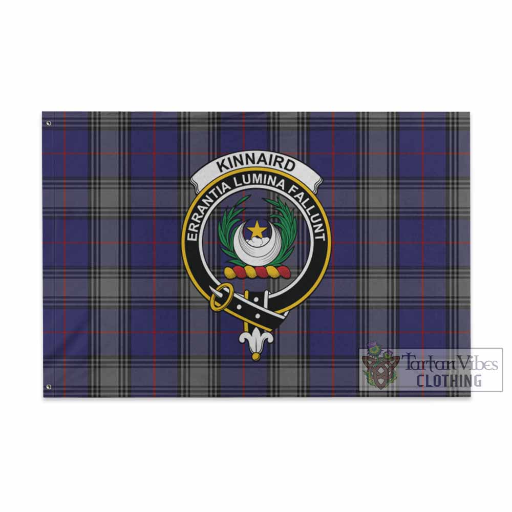Kinnaird Tartan House Flag with Family Crest - Tartan Vibes Clothing