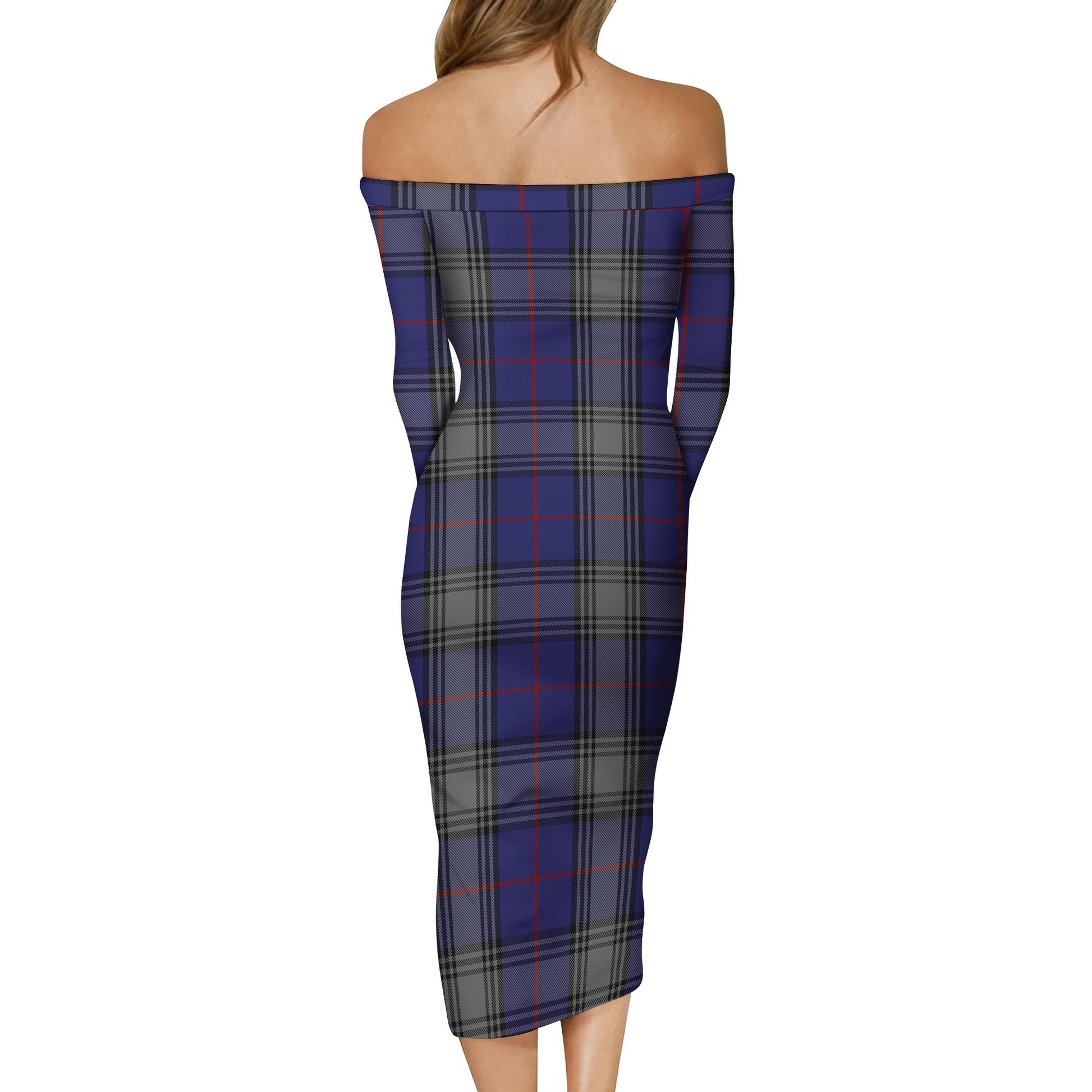 Kinnaird Tartan Off Shoulder Lady Dress - Tartanvibesclothing