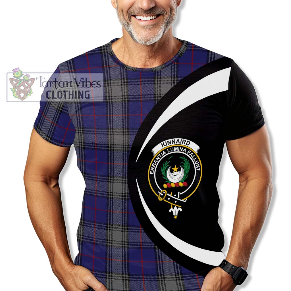 Tartan Vibes Clothing Kinnaird Tartan T-Shirt with Family Crest Circle Style