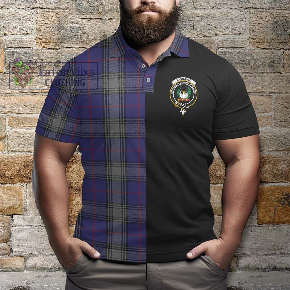 Kinnaird Tartan Polo Shirt with Family Crest and Half Of Me Style - Tartanvibesclothing Shop