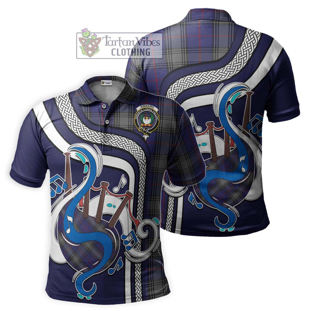 Tartan Vibes Clothing Kinnaird Tartan Polo Shirt with Epic Bagpipe Style