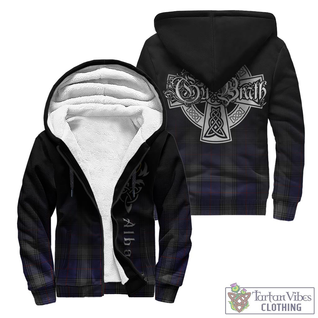 Tartan Vibes Clothing Kinnaird Tartan Sherpa Hoodie Featuring Alba Gu Brath Family Crest Celtic Inspired