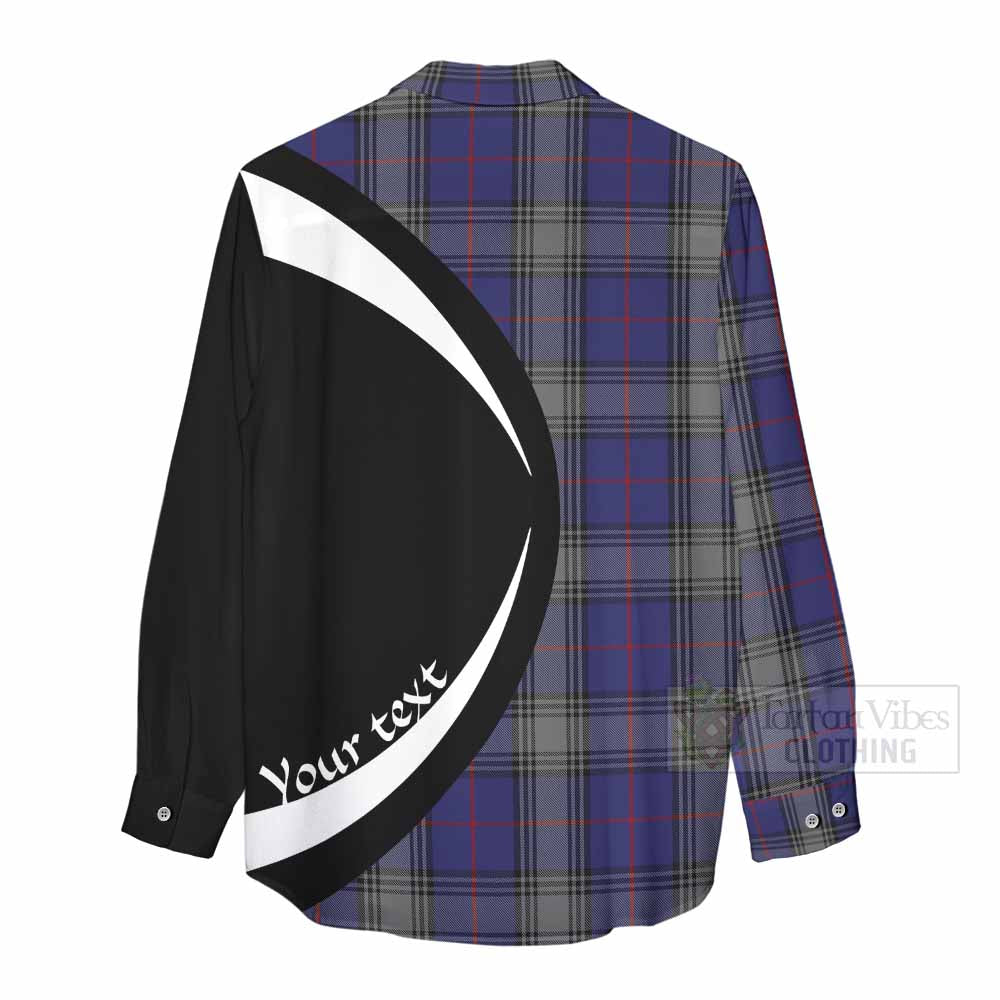 Tartan Vibes Clothing Kinnaird Tartan Women's Casual Shirt with Family Crest Circle Style