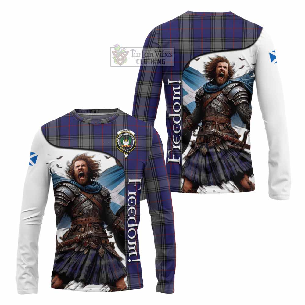 Tartan Vibes Clothing Kinnaird Crest Tartan Long Sleeve T-Shirt Inspired by the Freedom of Scottish Warrior