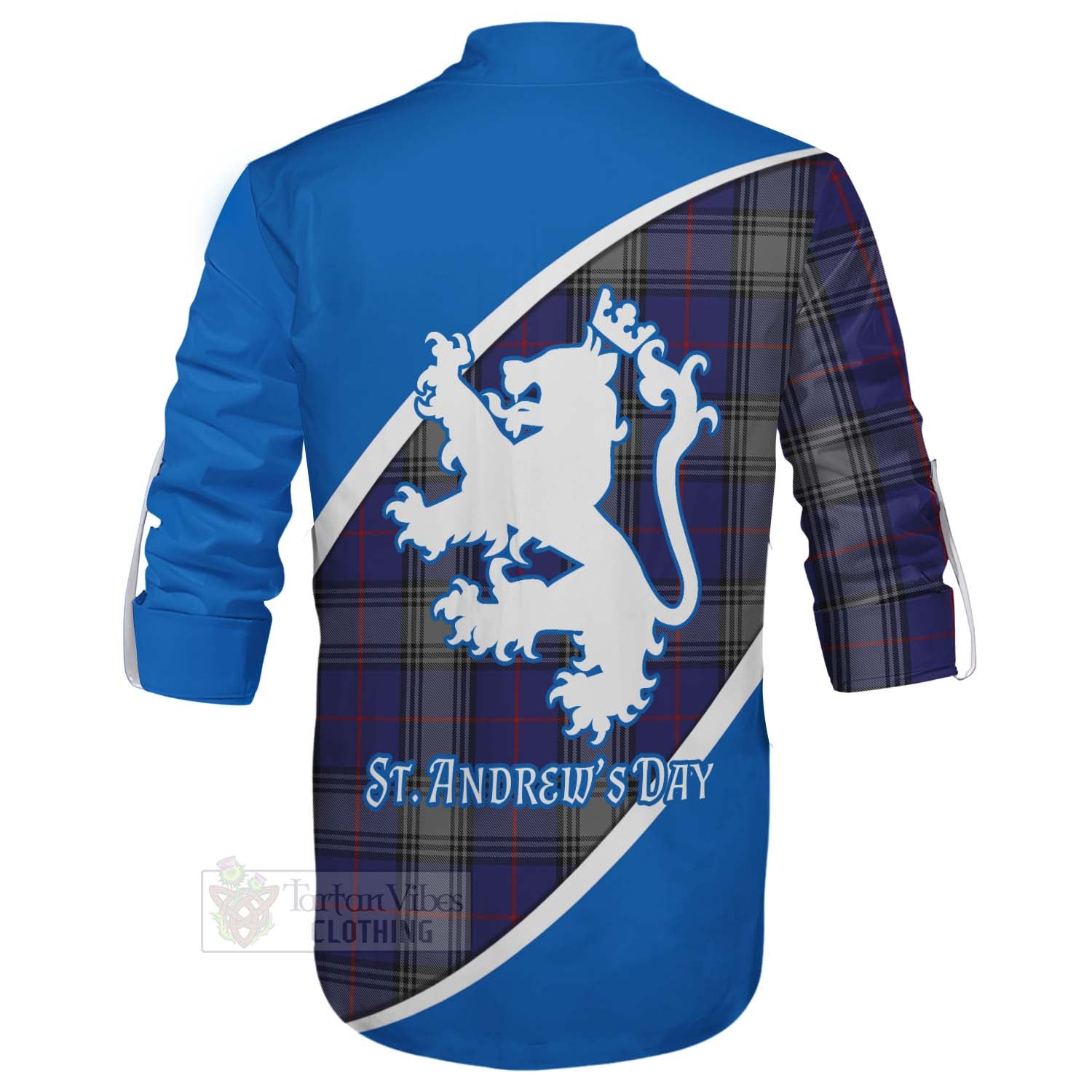 Tartan Vibes Clothing Kinnaird Family Crest Tartan Ghillie Kilt Shirt Celebrate Saint Andrew's Day in Style