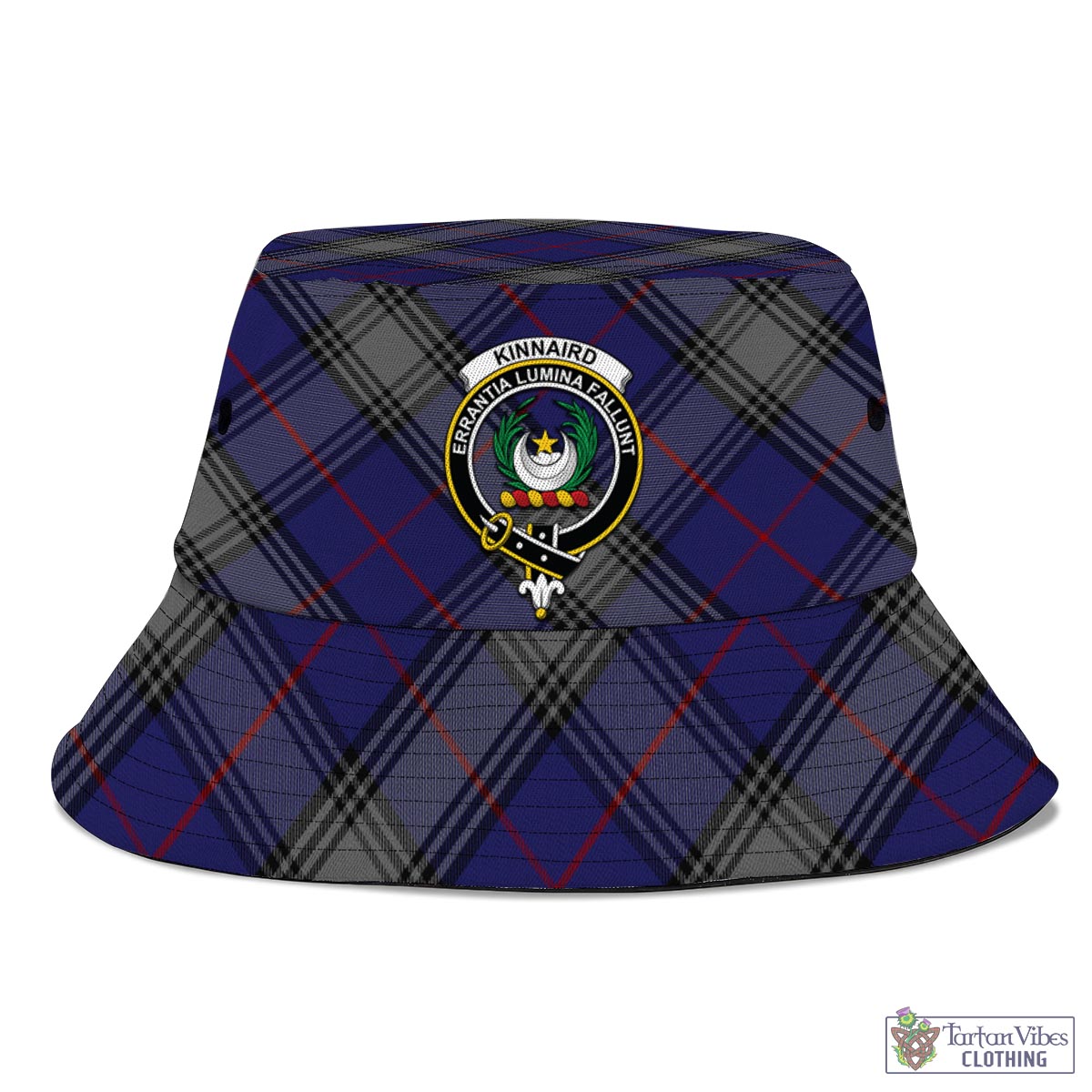 Tartan Vibes Clothing Kinnaird Tartan Bucket Hat with Family Crest