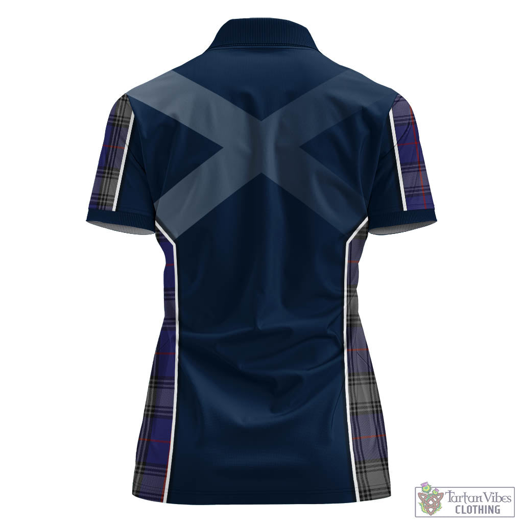 Tartan Vibes Clothing Kinnaird Tartan Women's Polo Shirt with Family Crest and Scottish Thistle Vibes Sport Style