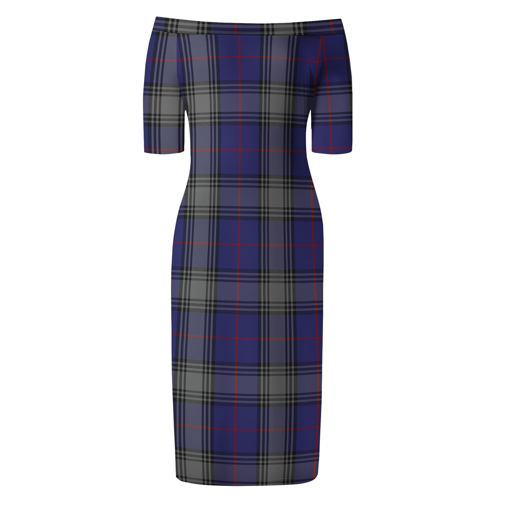 Kinnaird Tartan Off Shoulder Lady Dress - Tartanvibesclothing