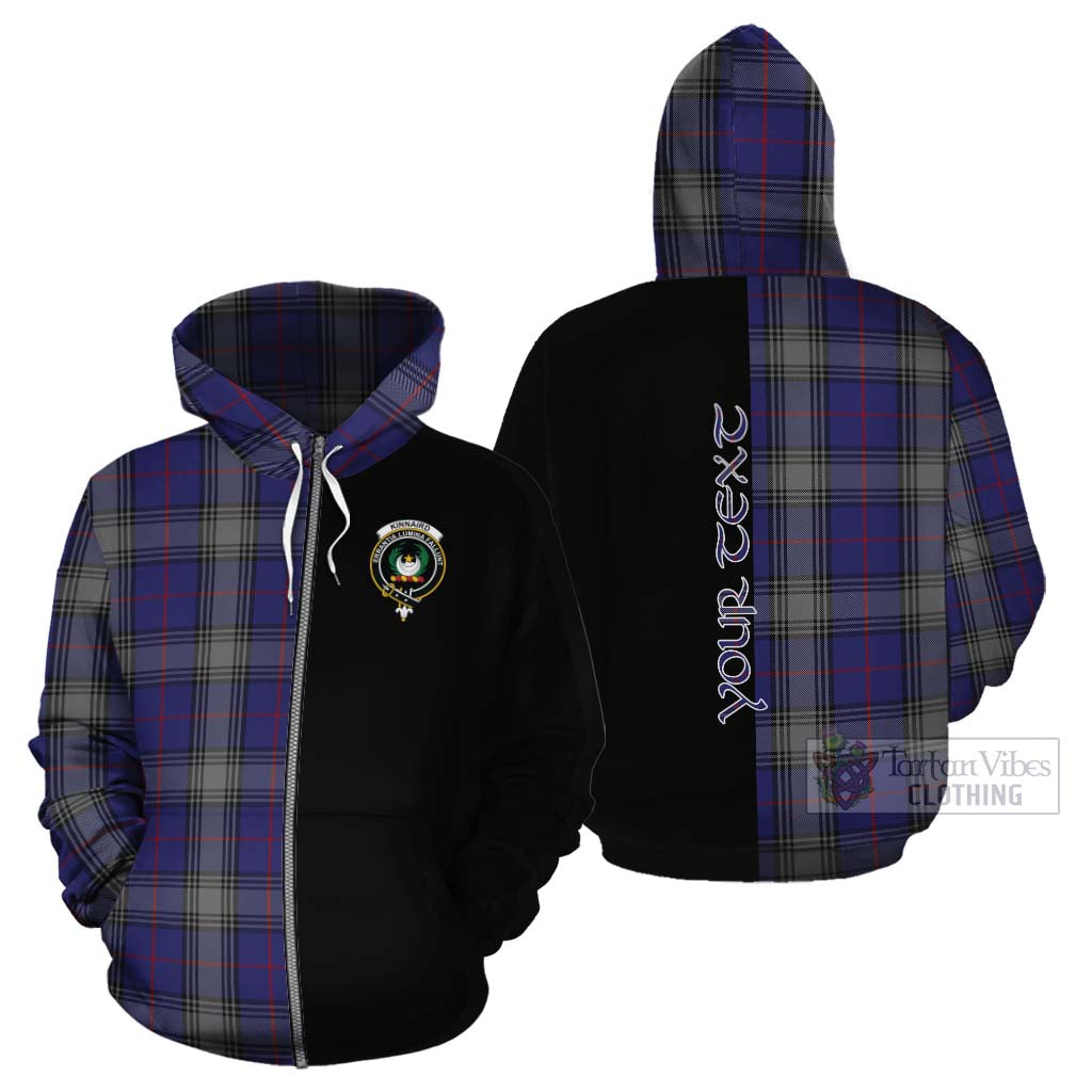 Tartan Vibes Clothing Kinnaird Tartan Cotton Hoodie with Family Crest and Half Of Me Style