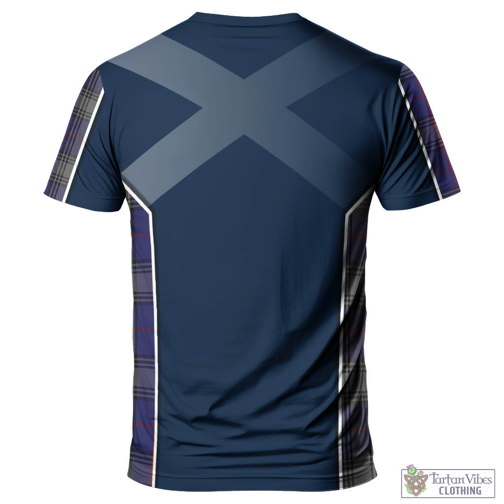 Tartan Vibes Clothing Kinnaird Tartan T-Shirt with Family Crest and Scottish Thistle Vibes Sport Style