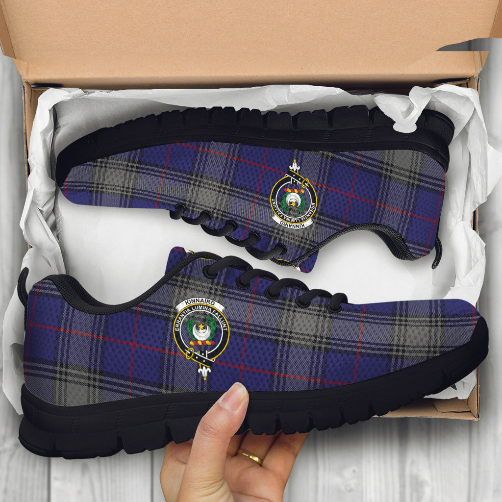 Kinnaird Tartan Sneakers with Family Crest - Tartan Vibes Clothing