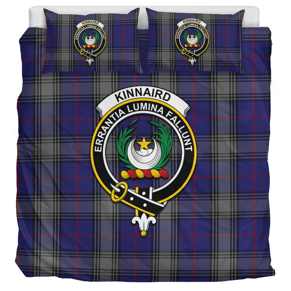 Kinnaird Tartan Bedding Set with Family Crest UK Bedding Set UK Super King 104*94 inch - Tartan Vibes Clothing