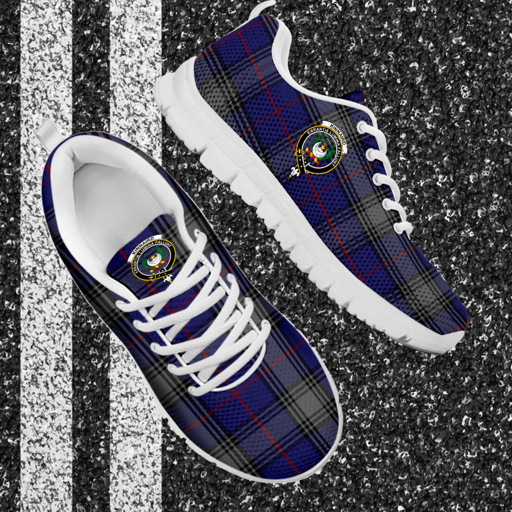 Kinnaird Tartan Sneakers with Family Crest - Tartan Vibes Clothing