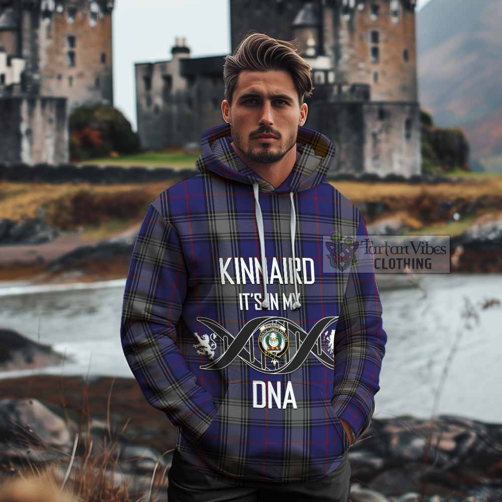 Tartan Vibes Clothing Kinnaird Tartan Cotton Hoodie with Family Crest DNA In Me Style