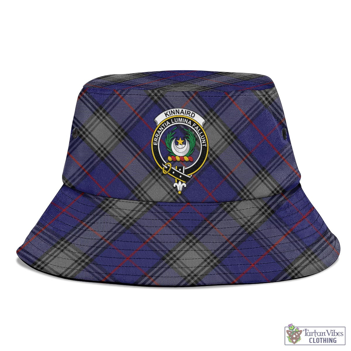 Tartan Vibes Clothing Kinnaird Tartan Bucket Hat with Family Crest