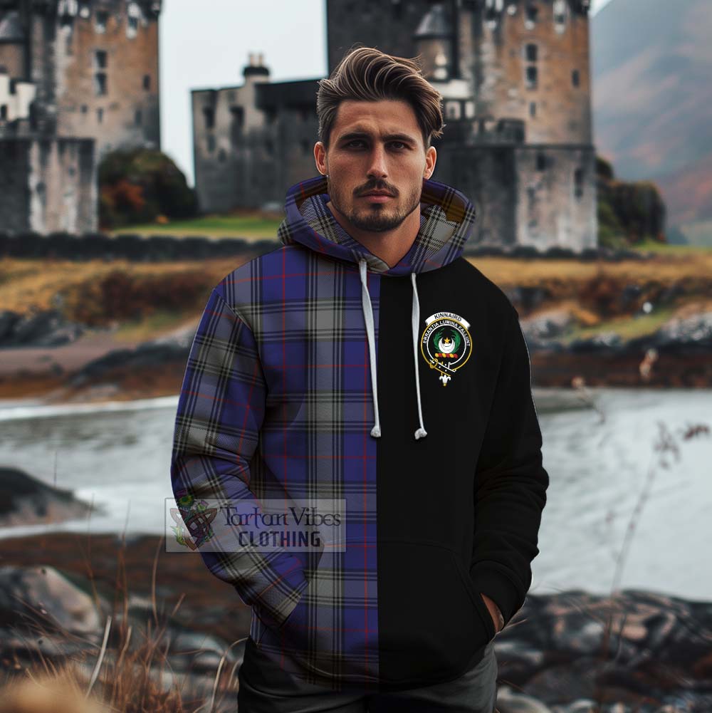 Tartan Vibes Clothing Kinnaird Tartan Cotton Hoodie with Family Crest and Half Of Me Style