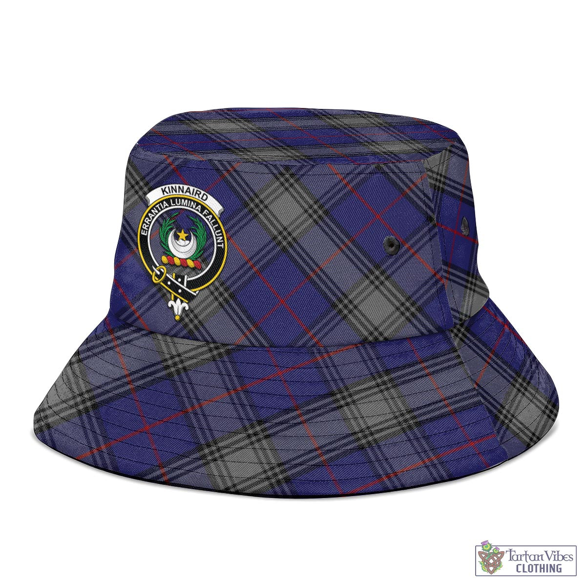 Tartan Vibes Clothing Kinnaird Tartan Bucket Hat with Family Crest