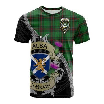 Kinnear Tartan Family Crest Cotton T-shirt Lion Rampant Royal Thistle Shield Celtic Inspired Kid's Shirt - Tartan Vibes Clothing