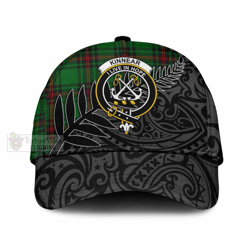 Tartan Vibes Clothing Kinnear Tartan Classic Cap with New Zealand Silver Fern Half Style