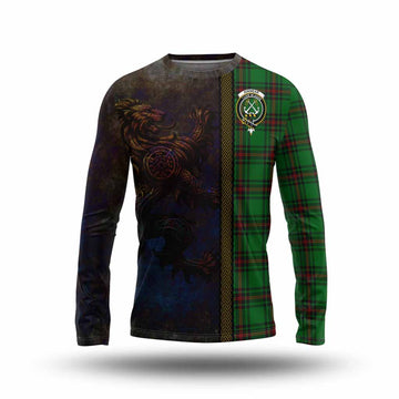 Kinnear Tartan Family Crest Long Sleeve T-Shirt Alba Gu Brath Be Brave Lion Ancient Style Unisex - Tartan Vibes Clothing