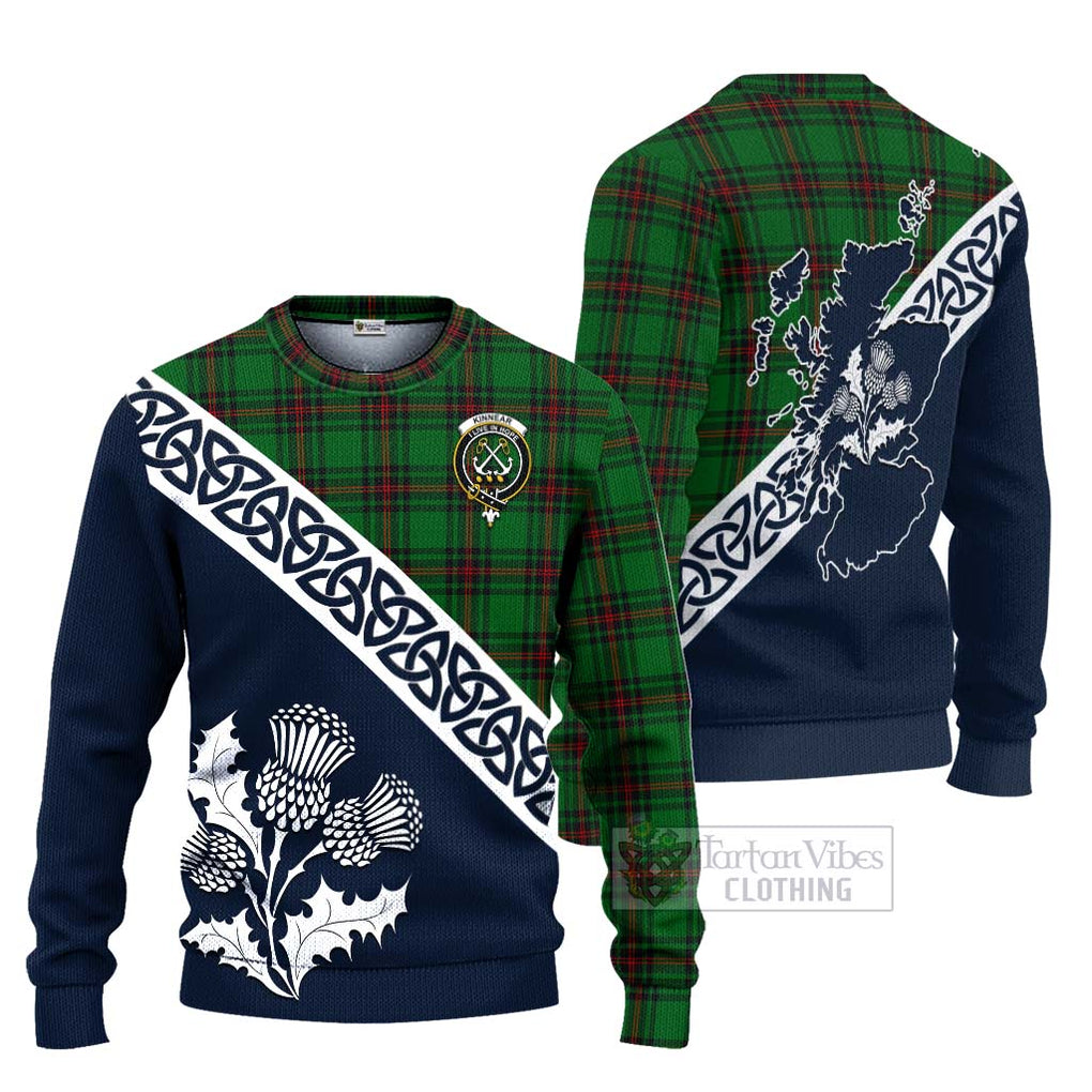 Tartan Vibes Clothing Kinnear Tartan Knitted Sweater Featuring Thistle and Scotland Map