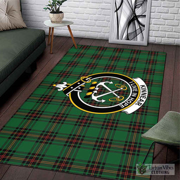 Kinnear Tartan Area Rug with Family Crest