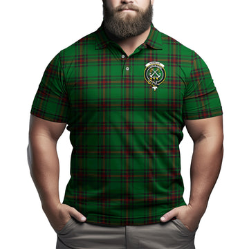 Kinnear Tartan Men's Polo Shirt with Family Crest