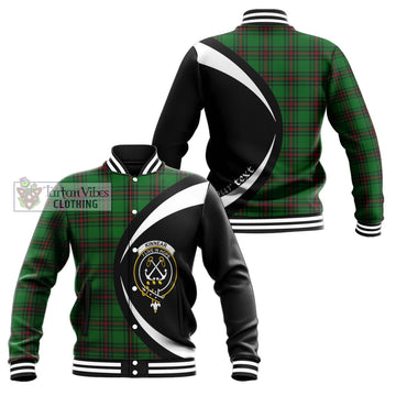 Kinnear Tartan Baseball Jacket with Family Crest Circle Style