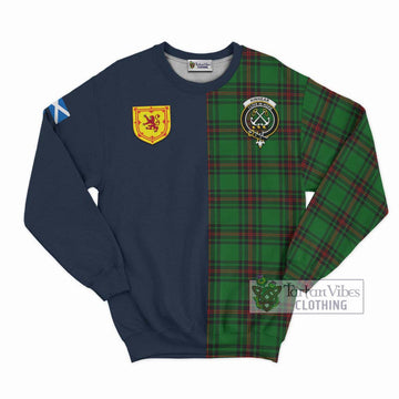 Kinnear Tartan Sweatshirt Alba with Scottish Lion Royal Arm Half Style